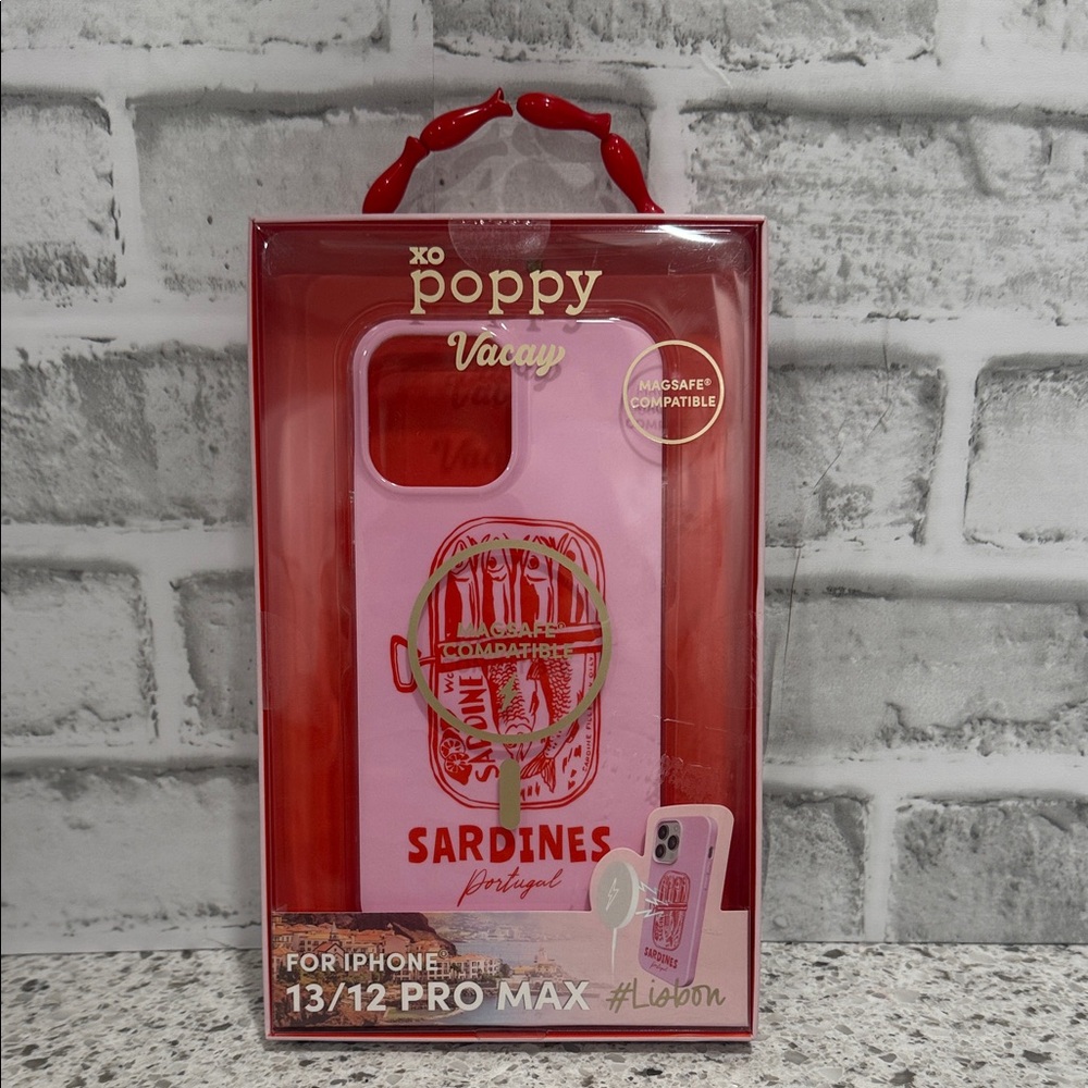 Xo poppy Vacay Portugal Pink Sardines iPhone 13/12 Pro Max Case